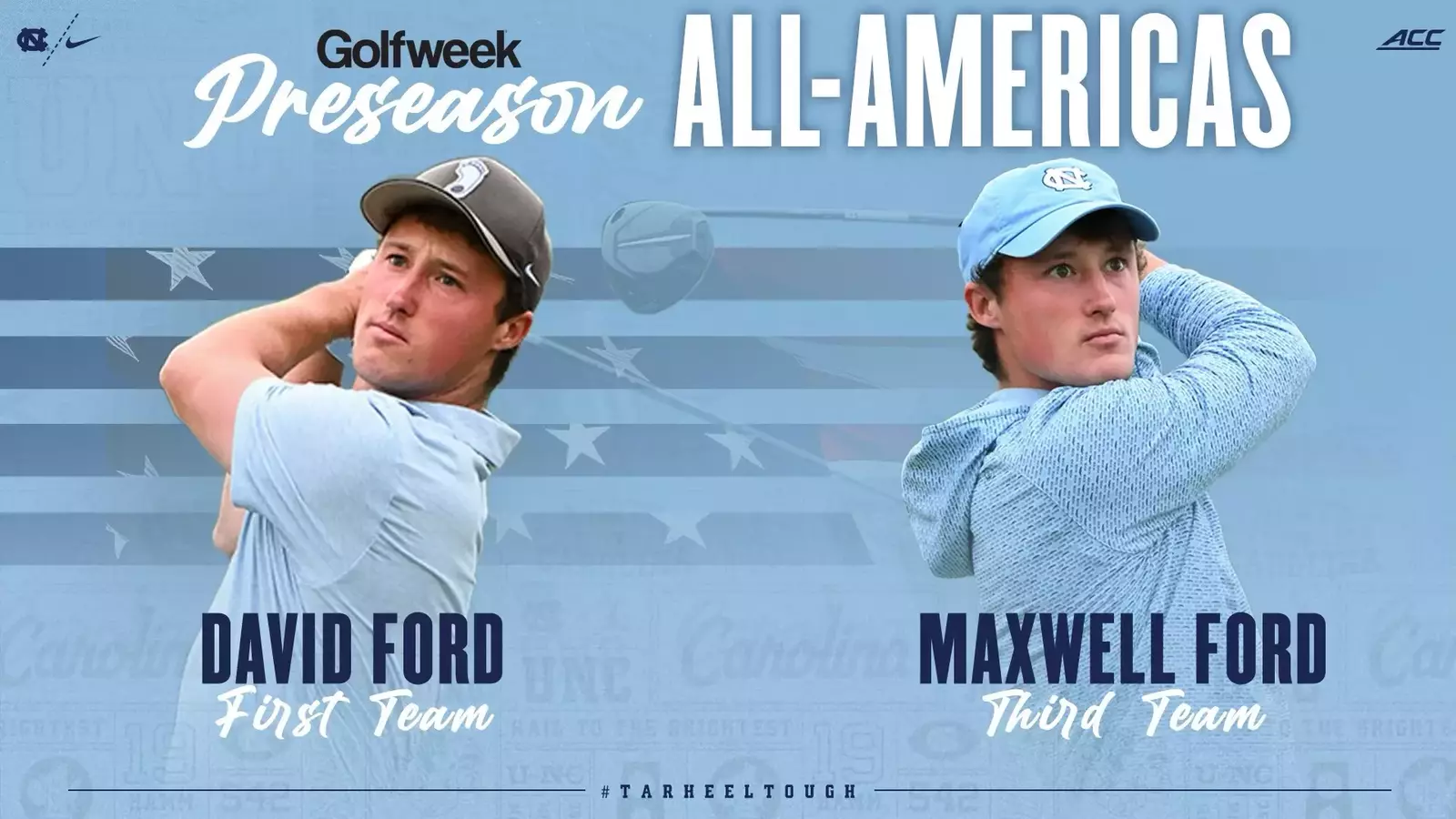 UNC Golfers David And Maxwell Ford Named Preseason All-Americans