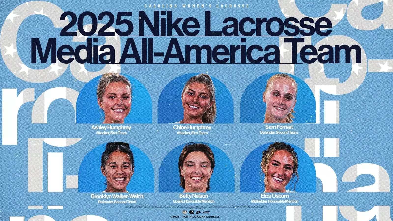 Six Tar Heels Claim Nike Lacrosse Media Women's All-America Honors