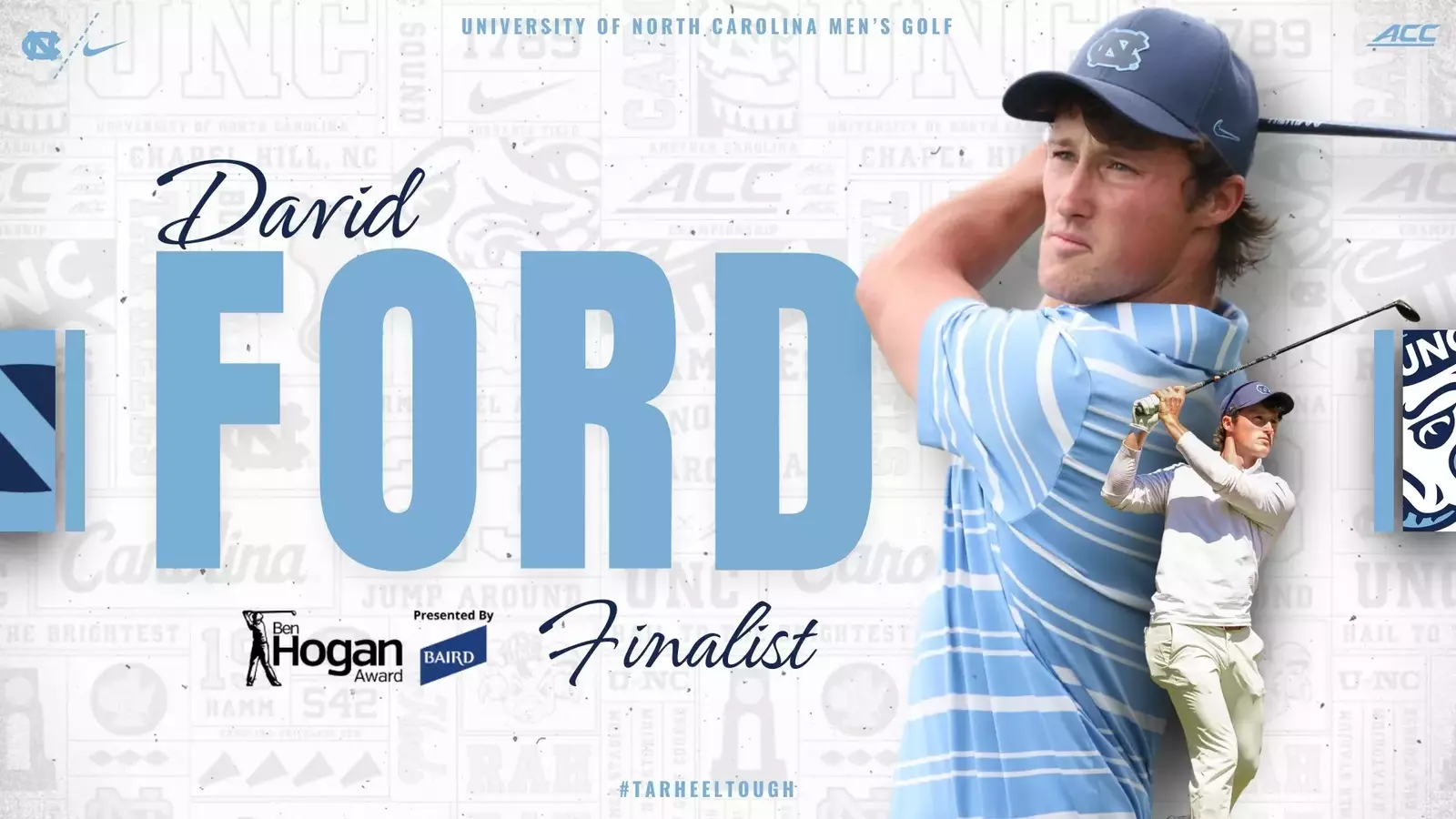 UNC's David Ford Among 3 Finalists For Ben Hogan NPOY Award