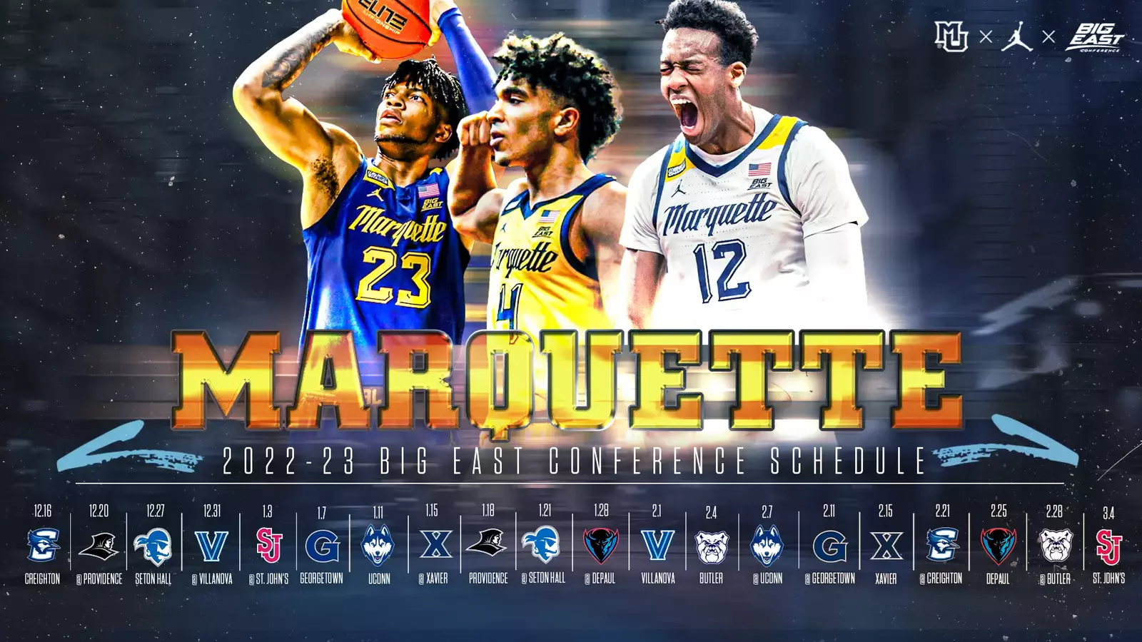 MUBB Announces BIG EAST Schedule Marquette University Athletics