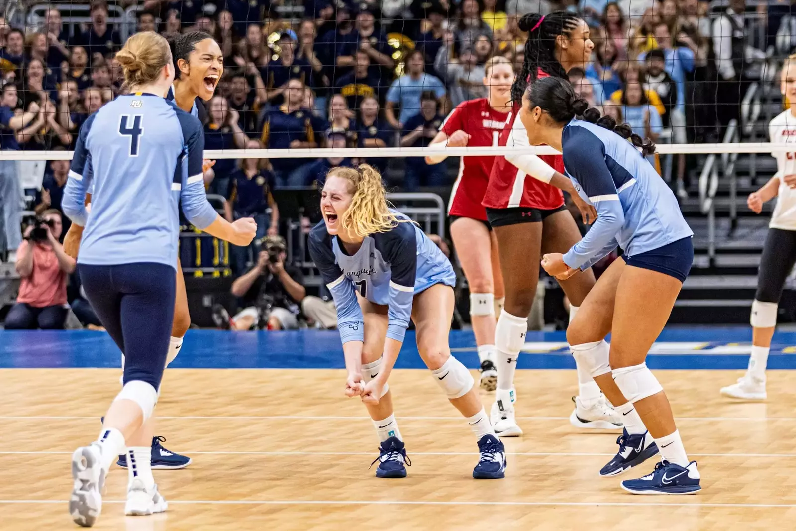 Volleyball Falls to No. 1 Wisconsin in Four Sets - Marquette University  Athletics