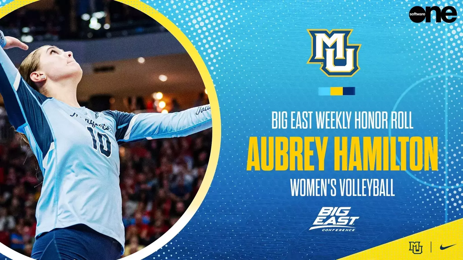 Aubrey Hamilton on BIG EAST Weekly Honor Roll - Marquette University