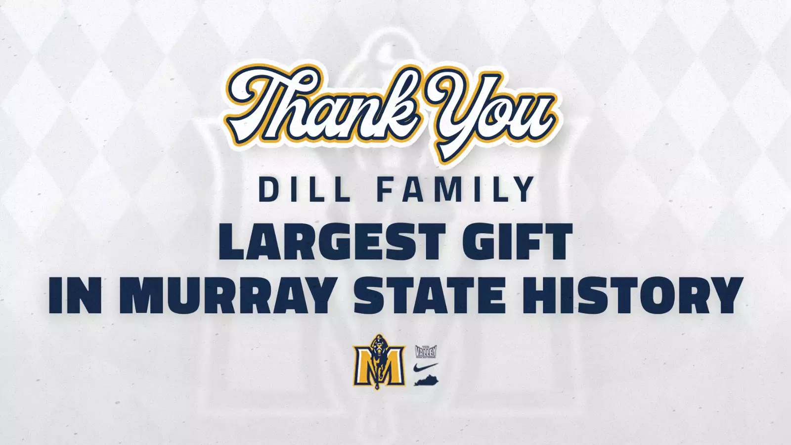 Murray State Athletics receives largest donation in school history from the Dill family