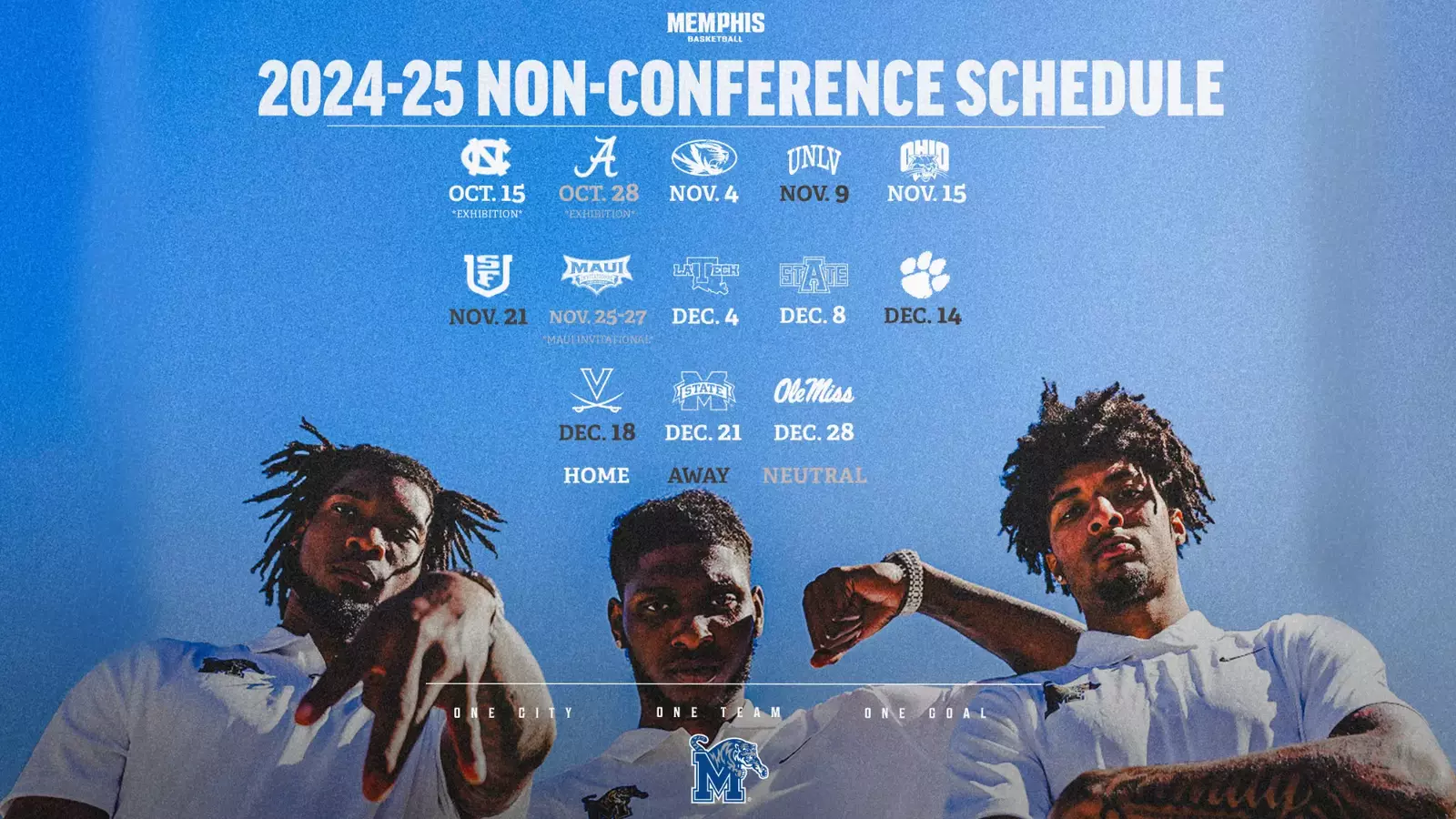 Memphis tigers basketball schedule discount