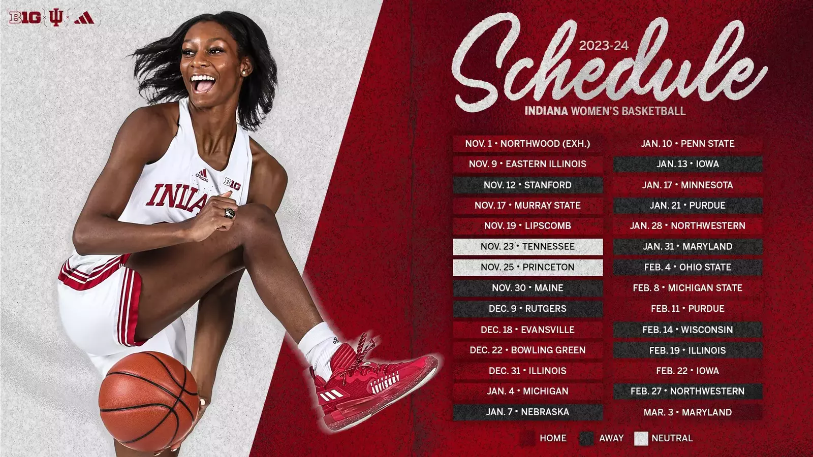 Indiana University Women’s Basketball Schedule