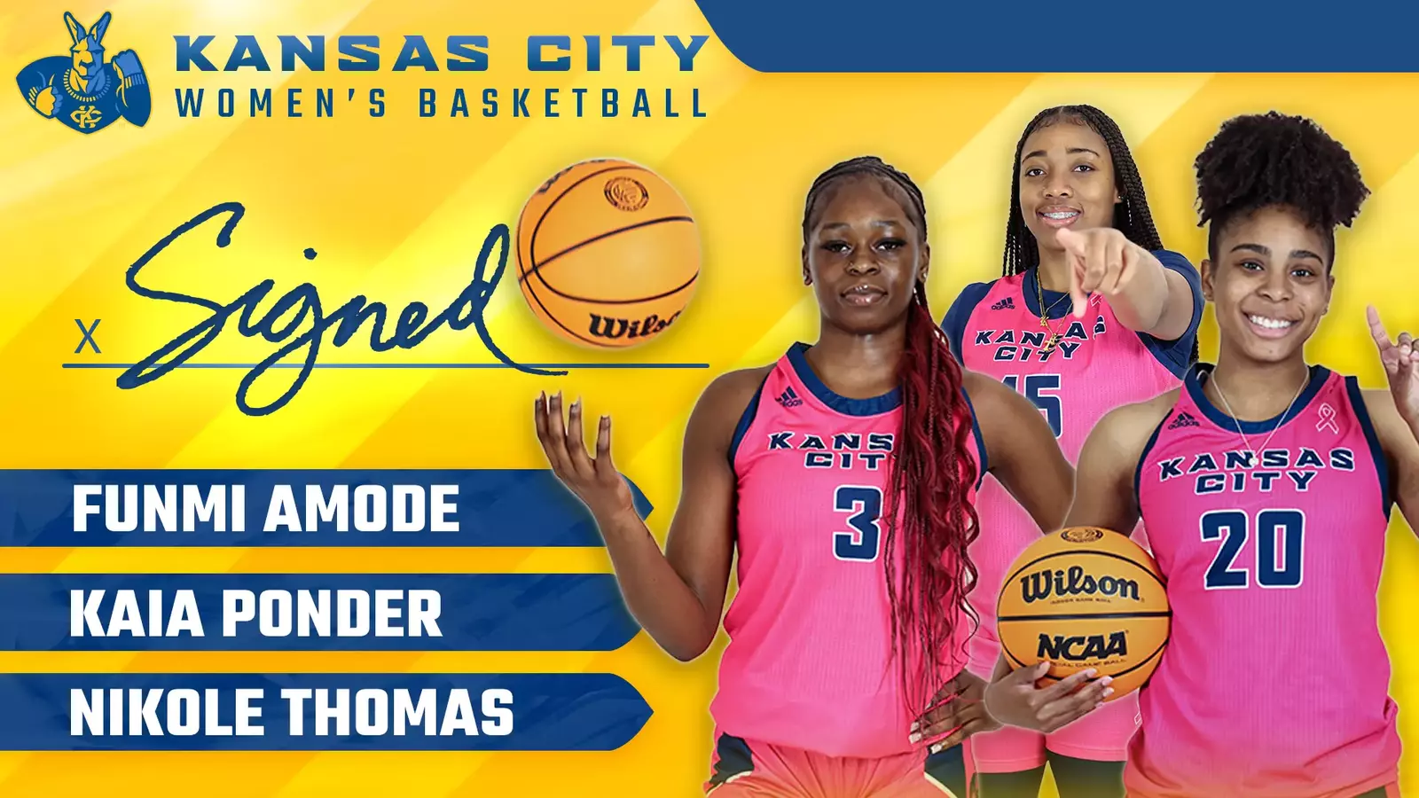 Women’s Basketball Adds Three Signees to Class of 2024 – Kansas City Roos