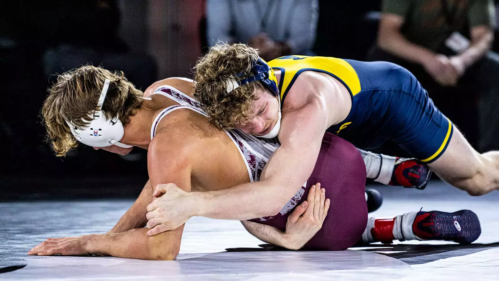 Lewan Defeats Virginia Tech's No. 4 Andonian in NWCA AllStar Classic University of Michigan