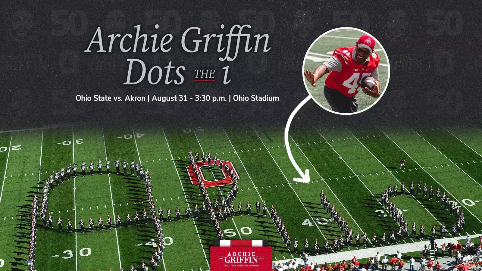 Archie Griffin to dot the “i” in Script Ohio on August 31 - Ohio State