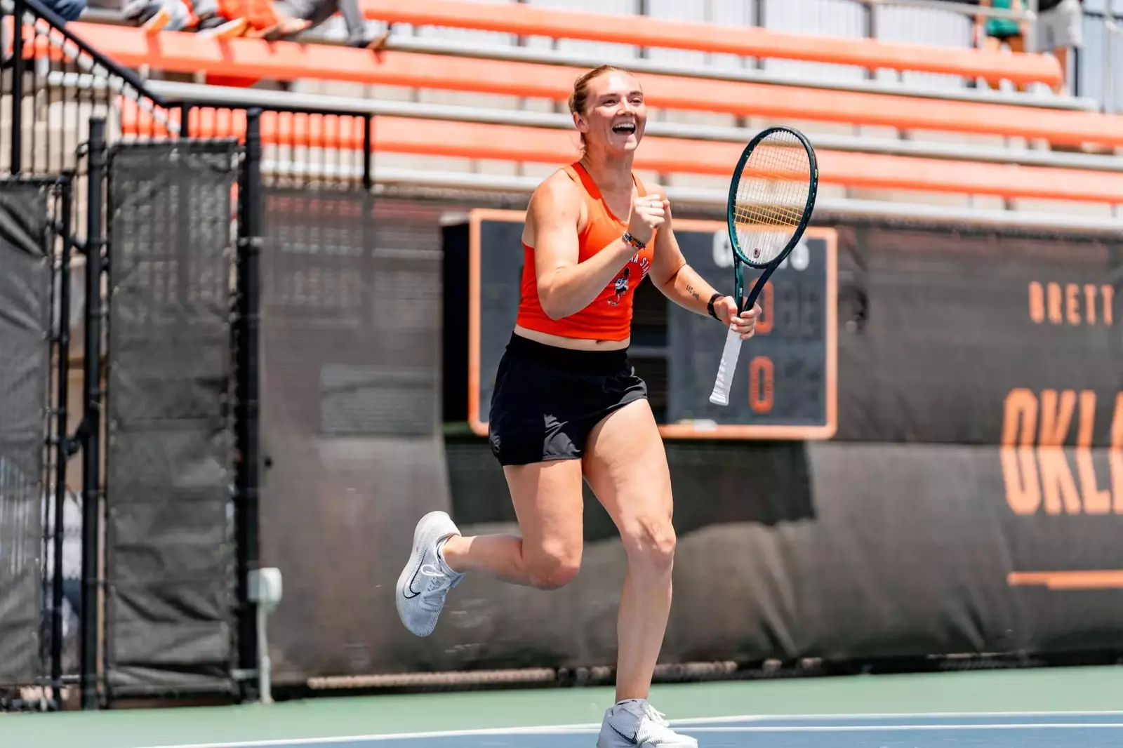 Cowgirl Tennis Outsts Stanford to continue to Elite Eight