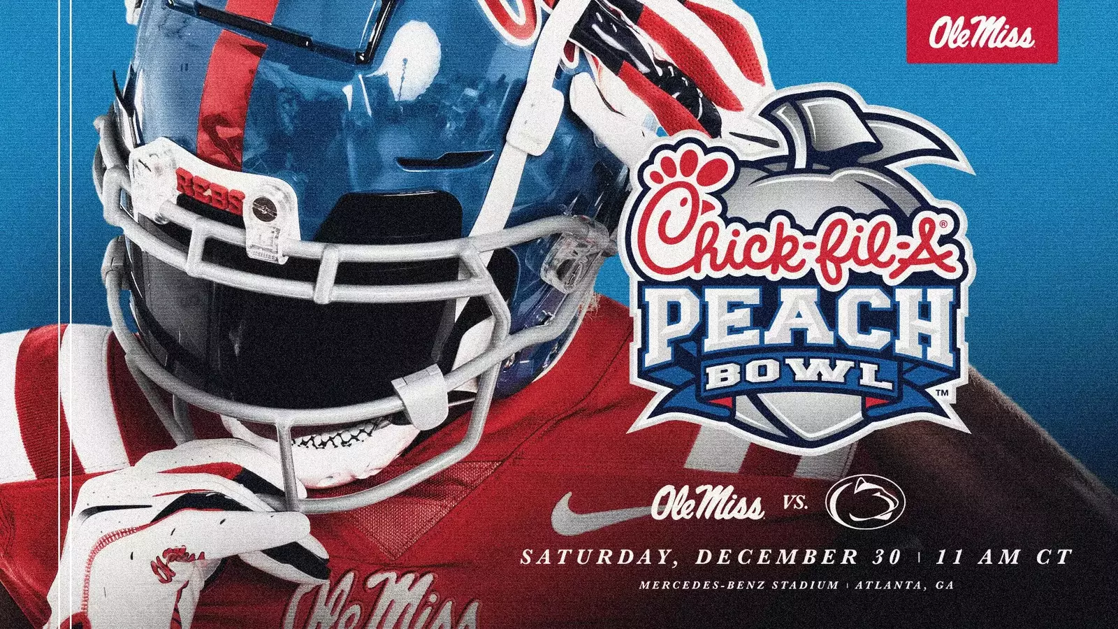 No. 11 Football Accepts Invite to Chick-fil-A Peach Bowl - Ole 