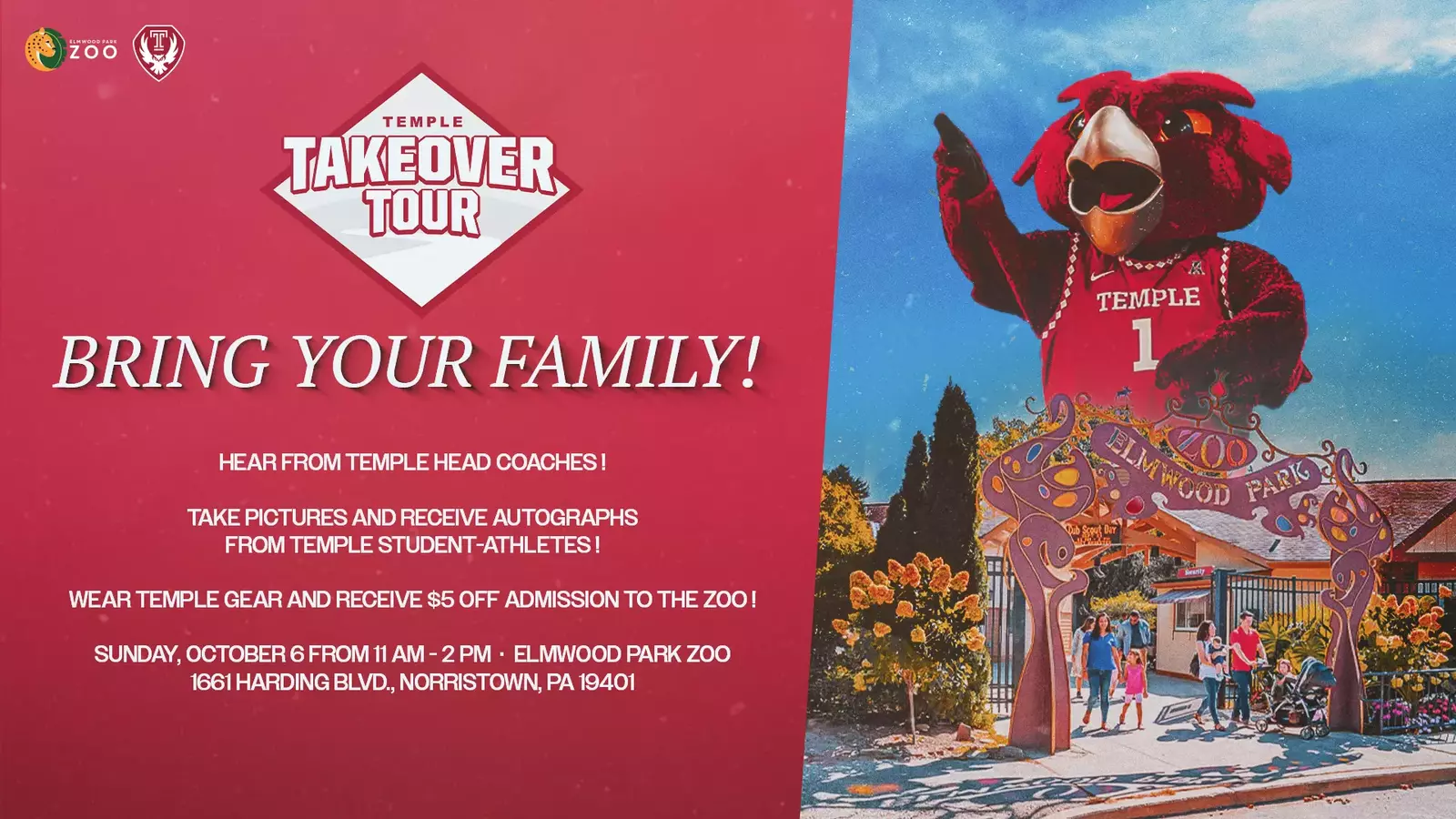 Temple Takeover at Elmwood Park Zoo Set for October 6 - Temple