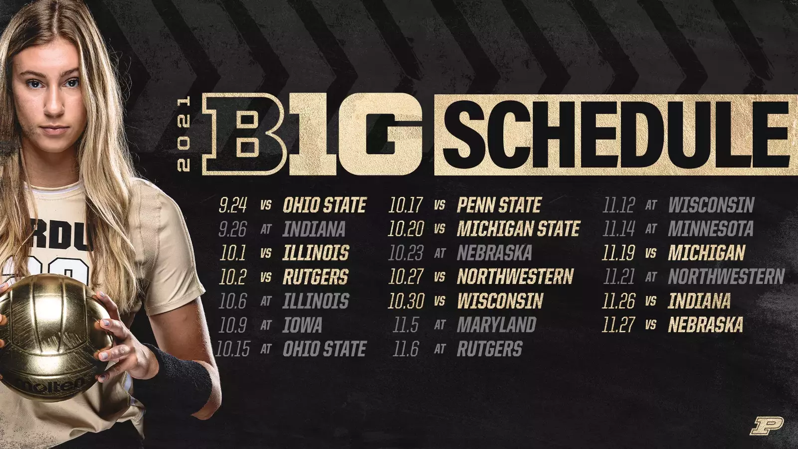 Big Ten Volleyball Schedule Revealed Purdue Boilermakers