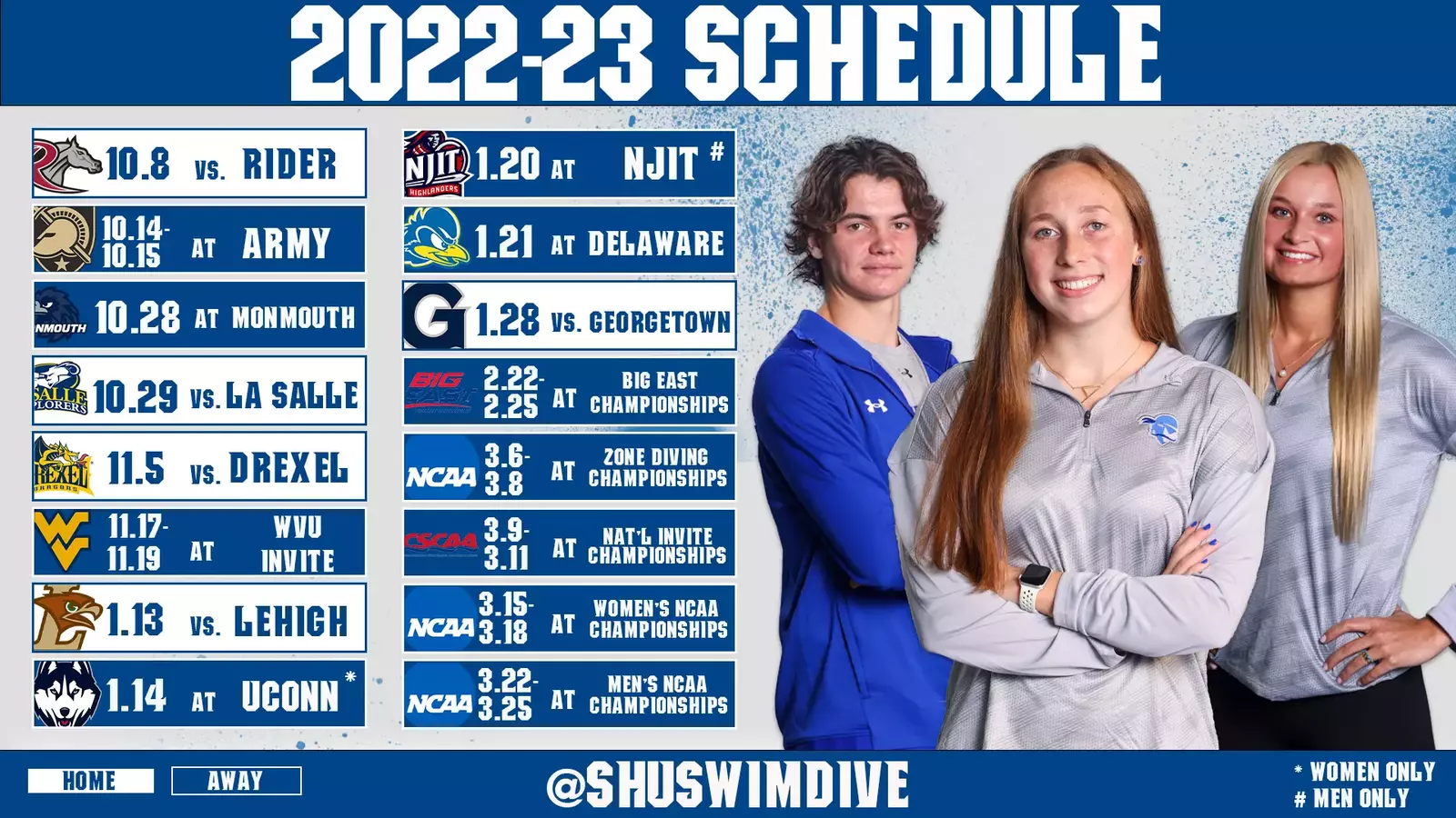 Pirates Announce 202223 Men's and Women's Swimming & Diving Schedule
