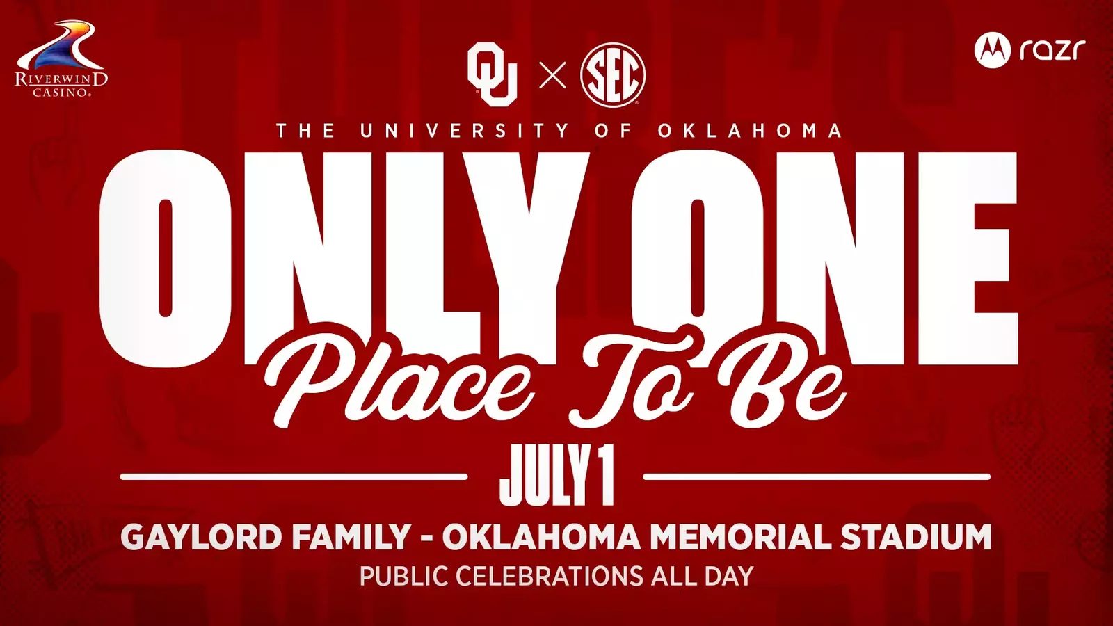 OU Announces July 1 SEC Celebration Events – University of Oklahoma