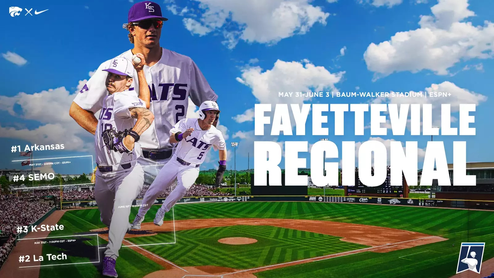 K-State Baseball Returns to NCAA Tournament in Fayetteville Regional ...