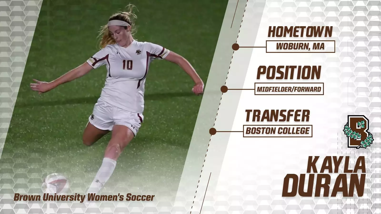 Women’s Soccer Adds Midfielder/Forward Kayla Duran - Brown University ...