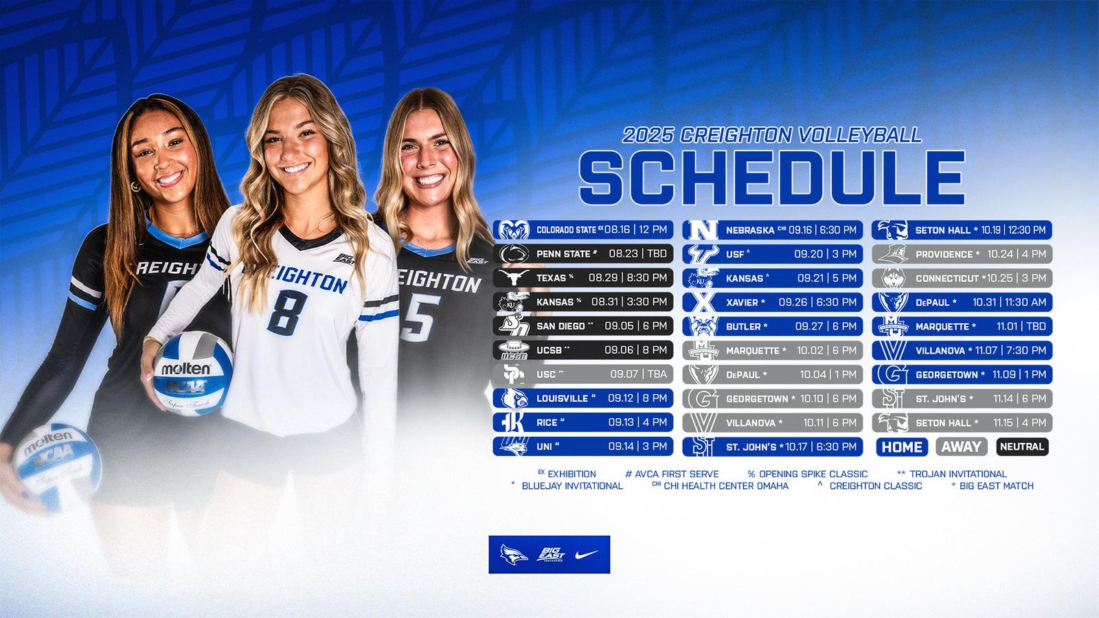 Volleyball Announces 2025 Schedule Creighton University Athletics volleyball-announces-2025-schedule-creighton-university-athletics
