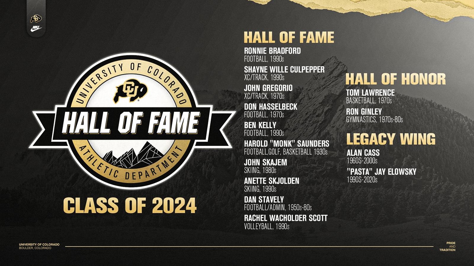 Cu Hallgroups CU Hall of Fame To Elect Dozen In 2024 Class - University of Colorado ...