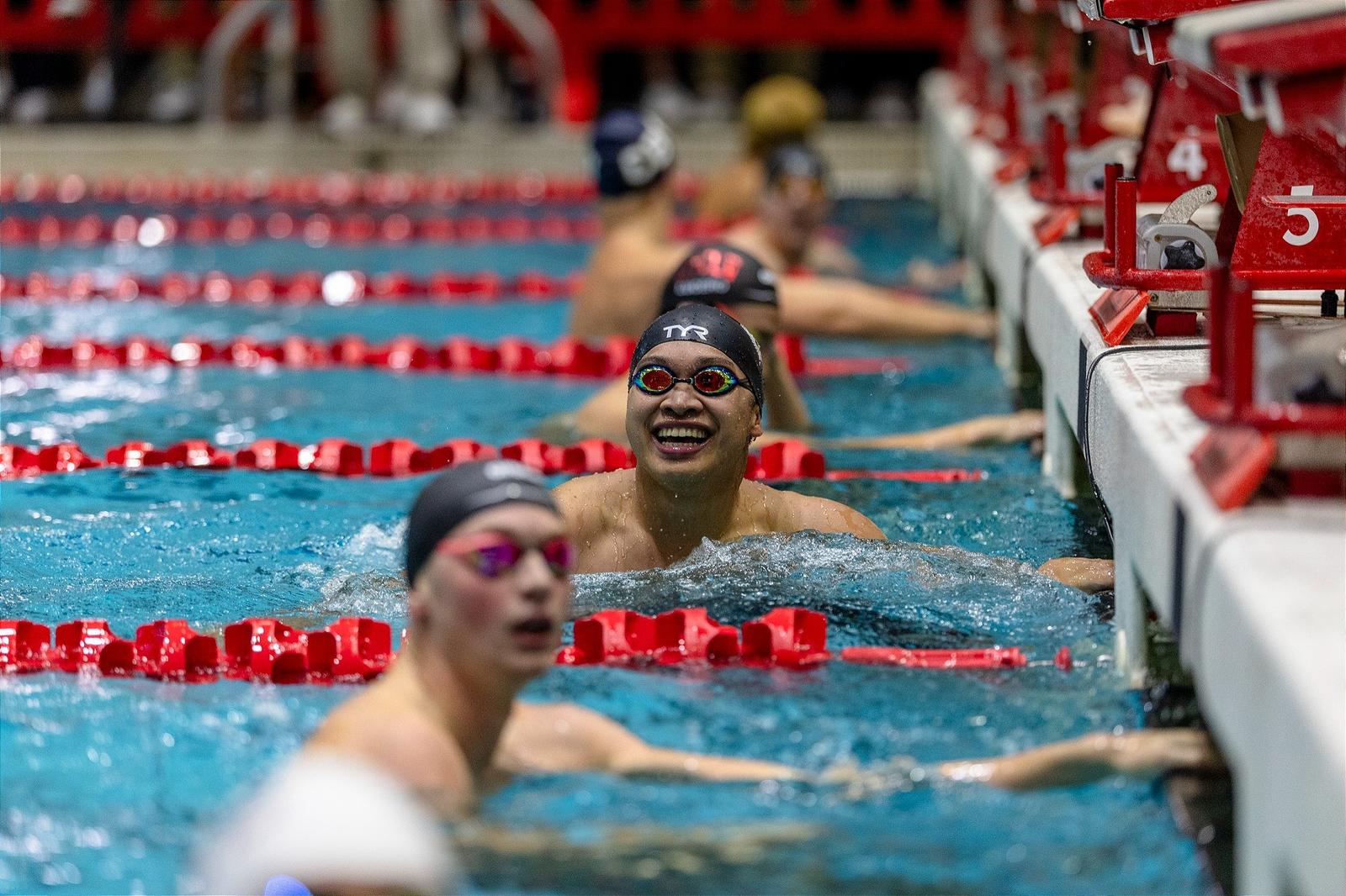 Adrian Romej Men's Swimming Boasts WAC Champion and Broken Academy Records on Day ...