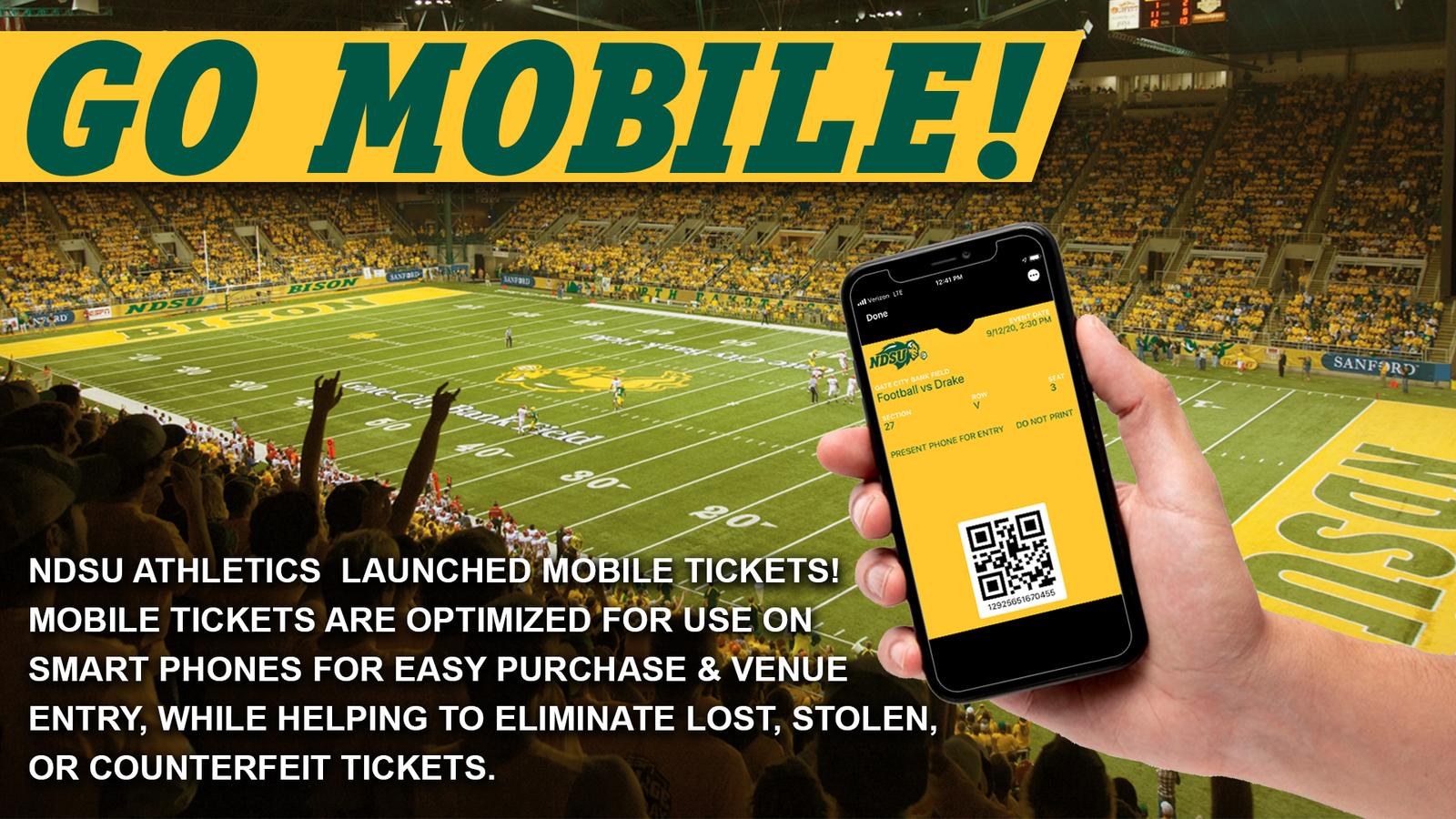 NDSU Athletics Announces Transition to Mobile Tickets - NDSU