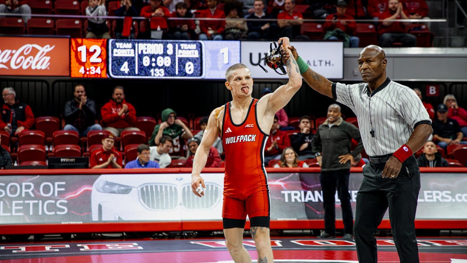 Matty Singleton #6 Wrestling Stays on the Road for Conference Dual at Virginia - NC ...