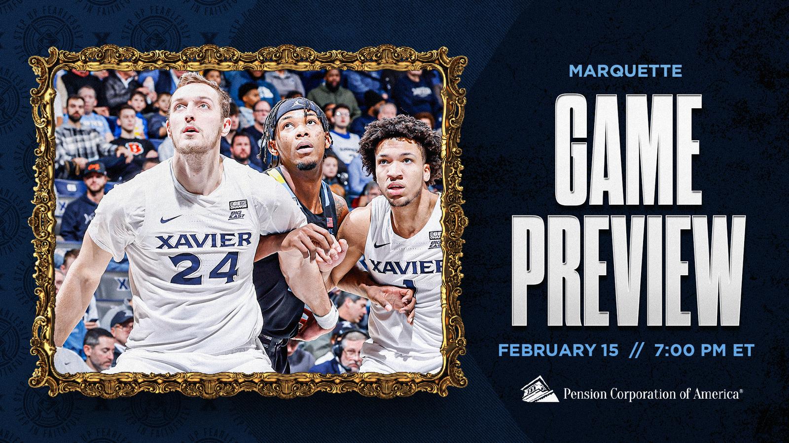 Xavier Graphics No. 16 Xavier Visits No. 11 Marquette On Wednesday - Xavier University ...