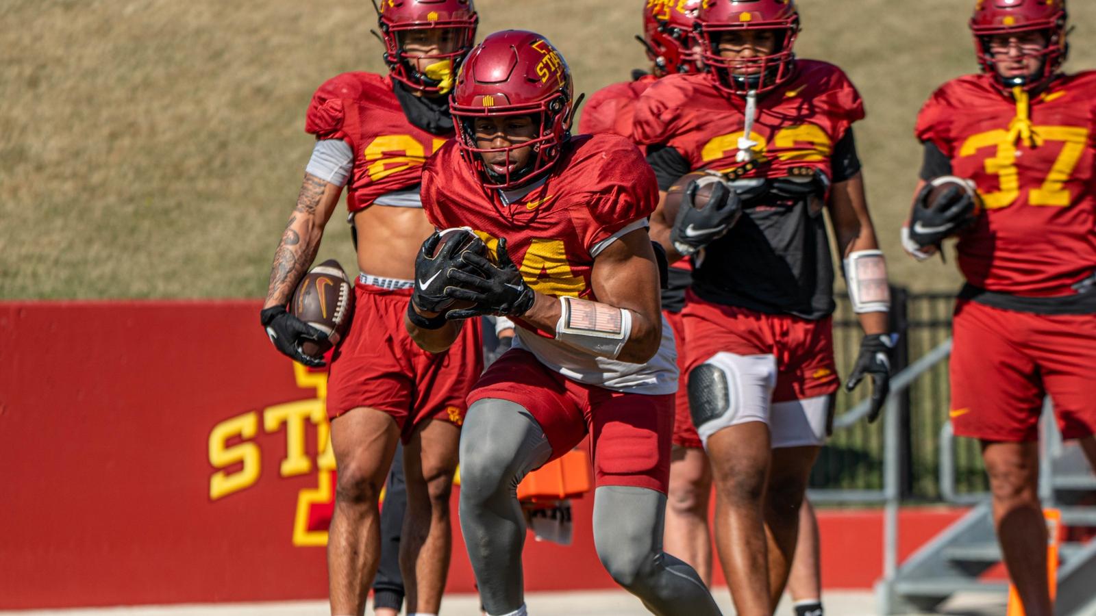 Iowa State Spring Football Spring Football: Running Backs and Linebackers - Iowa State Athletics