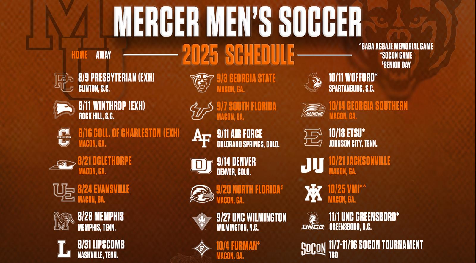 Mercer Unveils 2025 Men's Soccer Schedule Mercer University Athletics