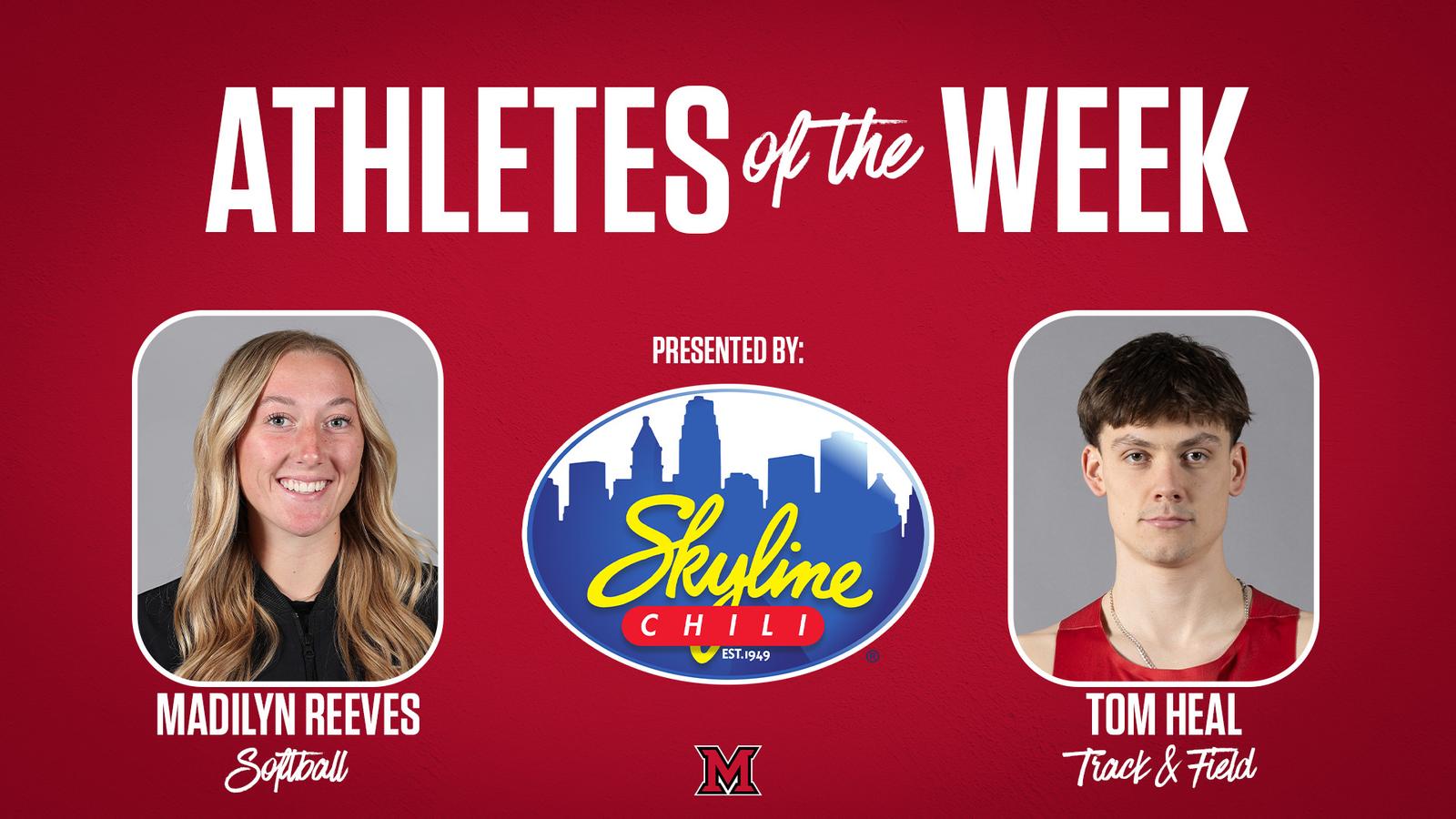 Noam Reeve Miami Reeves, Heal Named Miami Athletes of Week - Miami University RedHawks