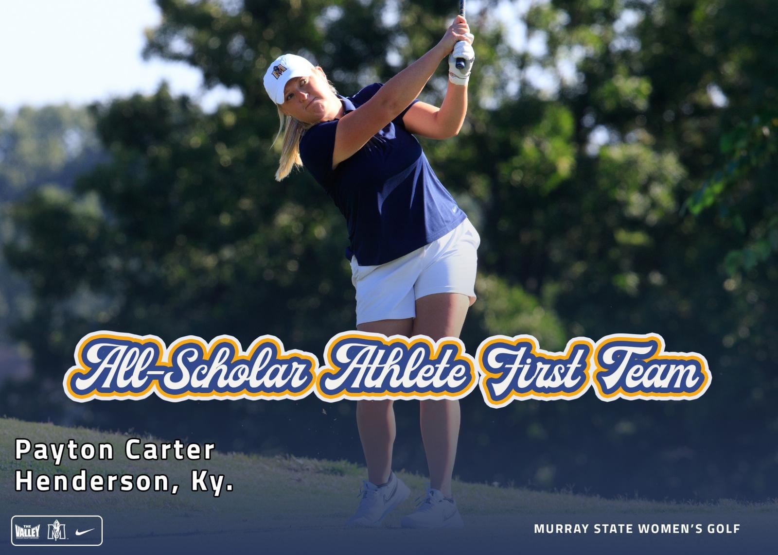 Carter Named To MVC All-Scholar Team - Murray State University Athletics
