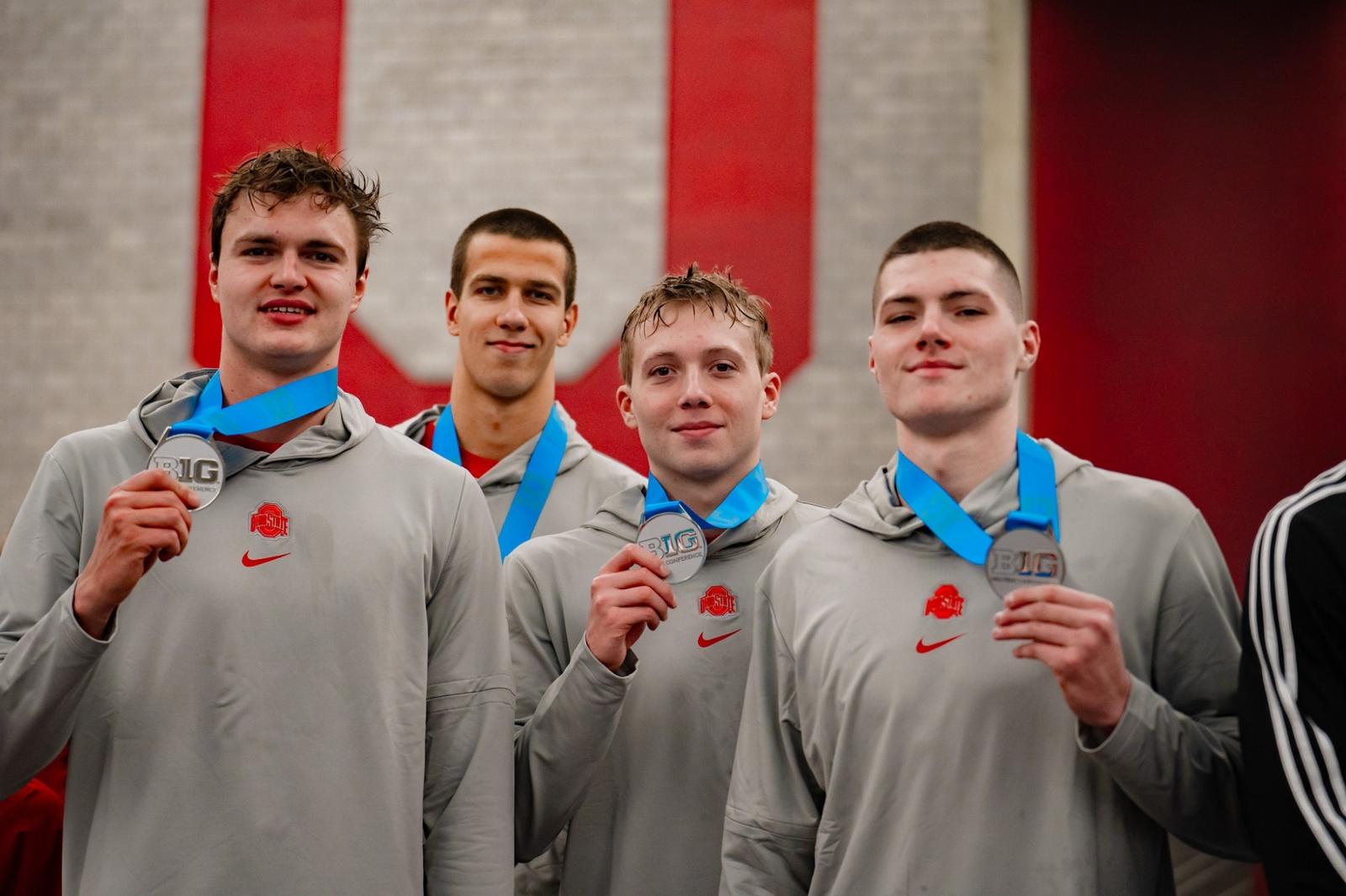 Luke Vickers Buckeyes Set Program Record, Win Silver in 800 Free Relay | Ohio State