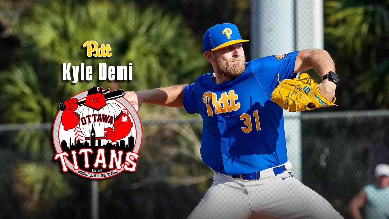 Demi Signs with Frontier League’s Ottawa Titans - Pitt Panthers #H2P