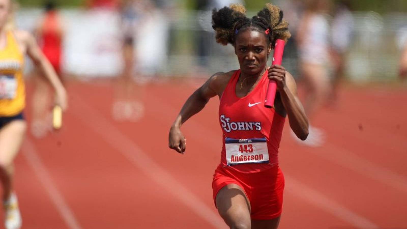 Pyper Anderson Track St. John's Alumnus Leah Anderson Competes in 400-Meter Dash at Indoor ...
