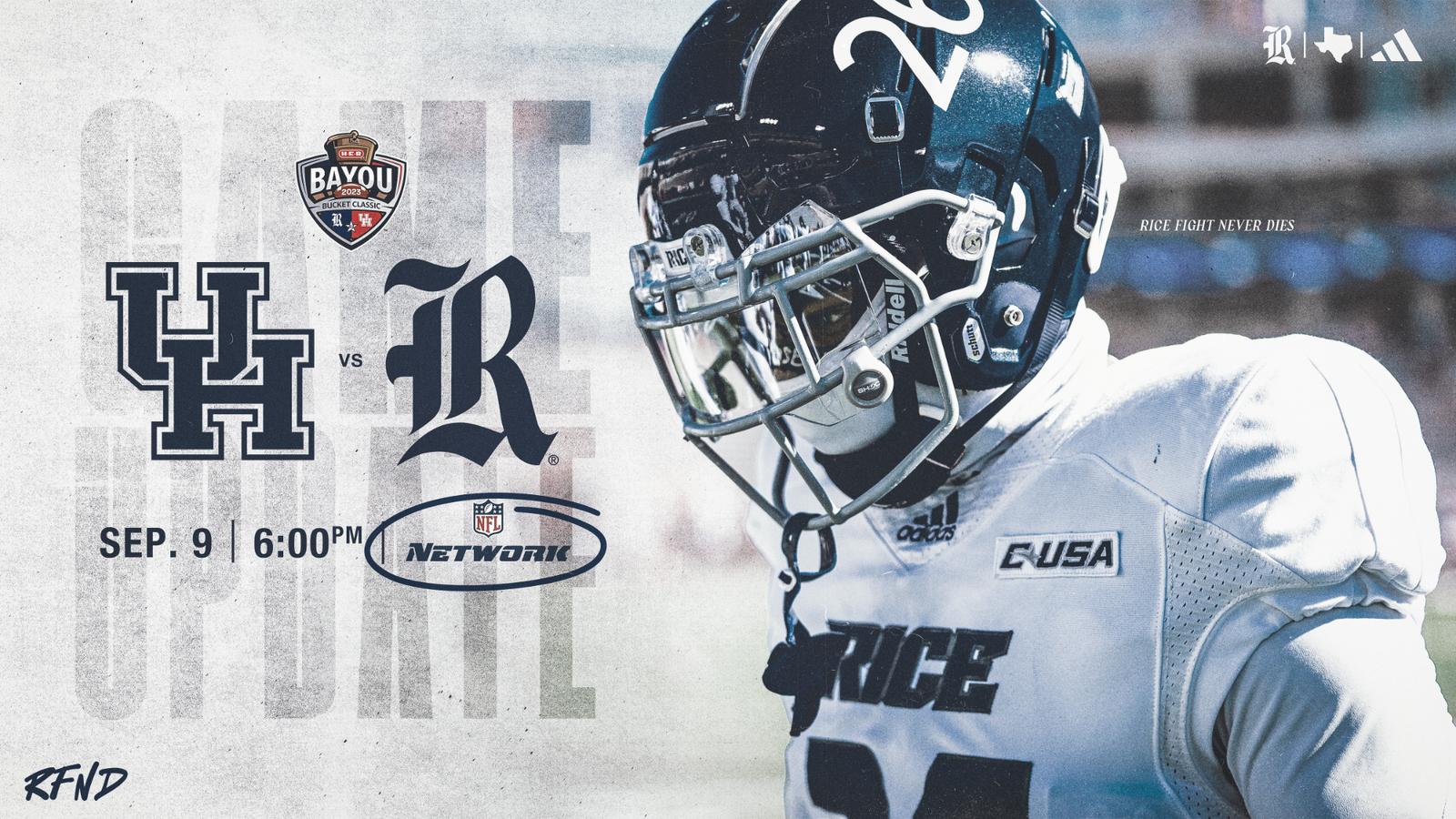 Bayou Rice NFL Network to Broadcast '23 Bayou Bucket - Rice University Athletics