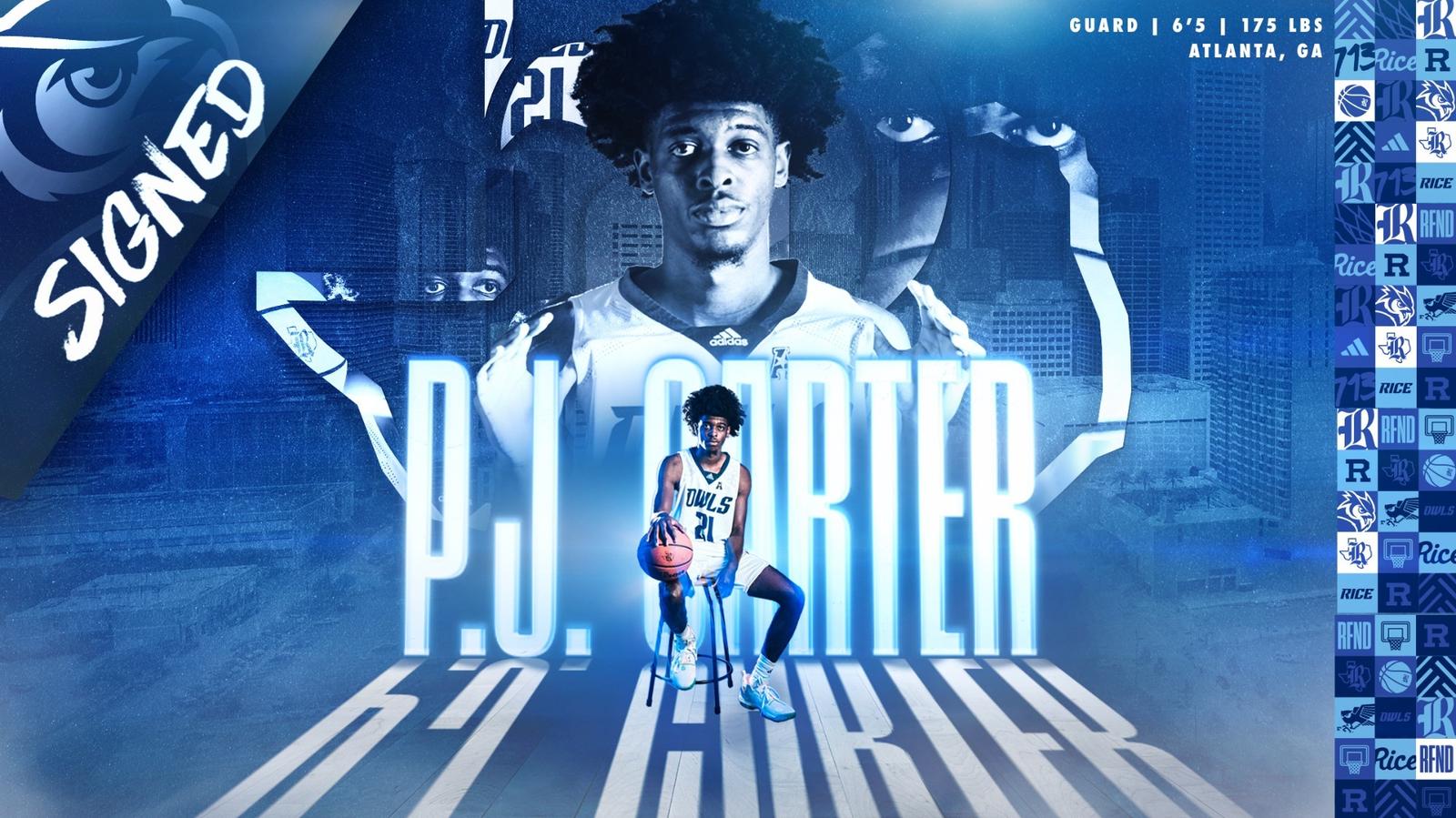 Carter Rice Boston Men’s Basketball Adds Transfer PJ Carter - Rice University Athletics