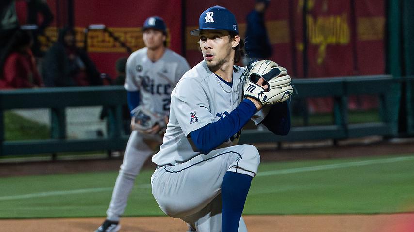 Liam Rice Baseball Owls Blanked in Series Opener - Rice University Athletics