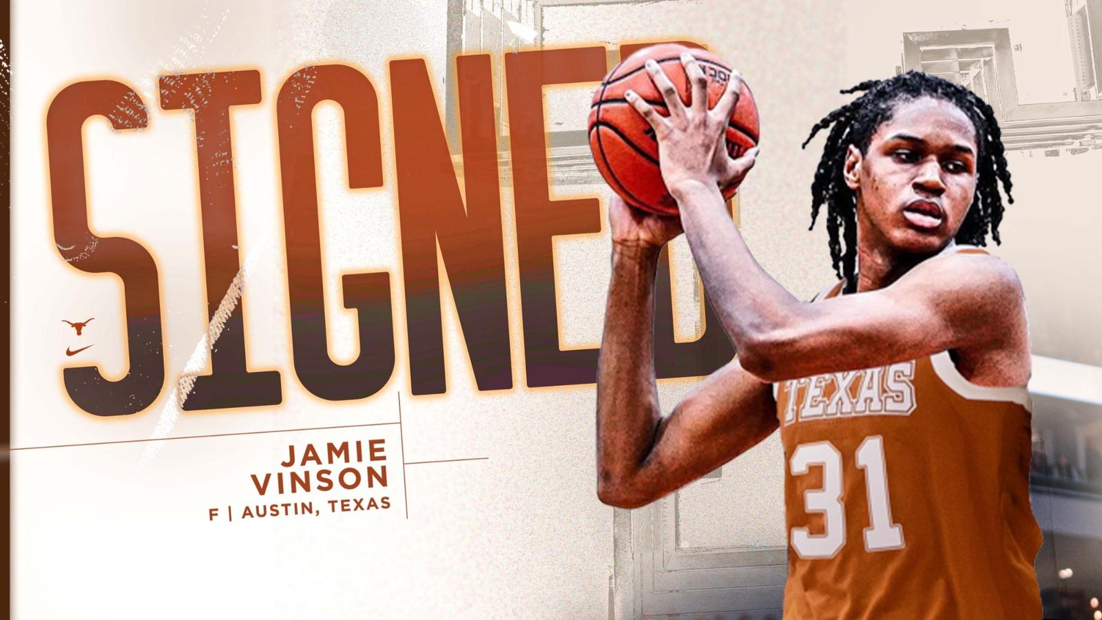 Sign Vinson Men’s Basketball signs Jamie Vinson - University of Texas Athletics