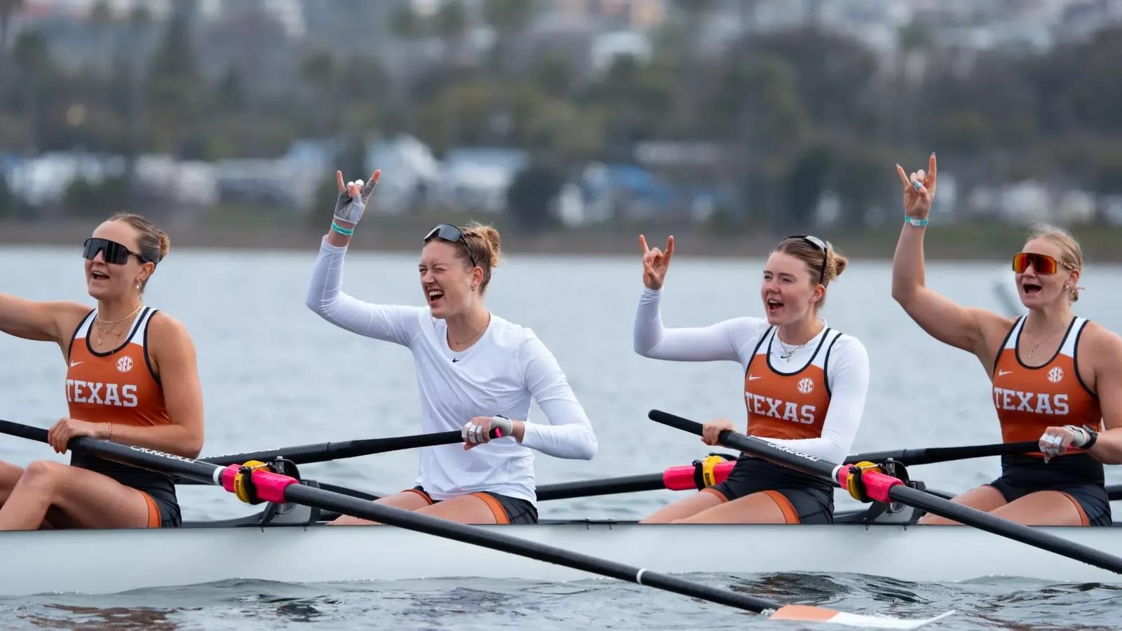 Texas Rowing Kit No. 1 Rowing sweeps four races on first day of San Diego Crew Classic ...