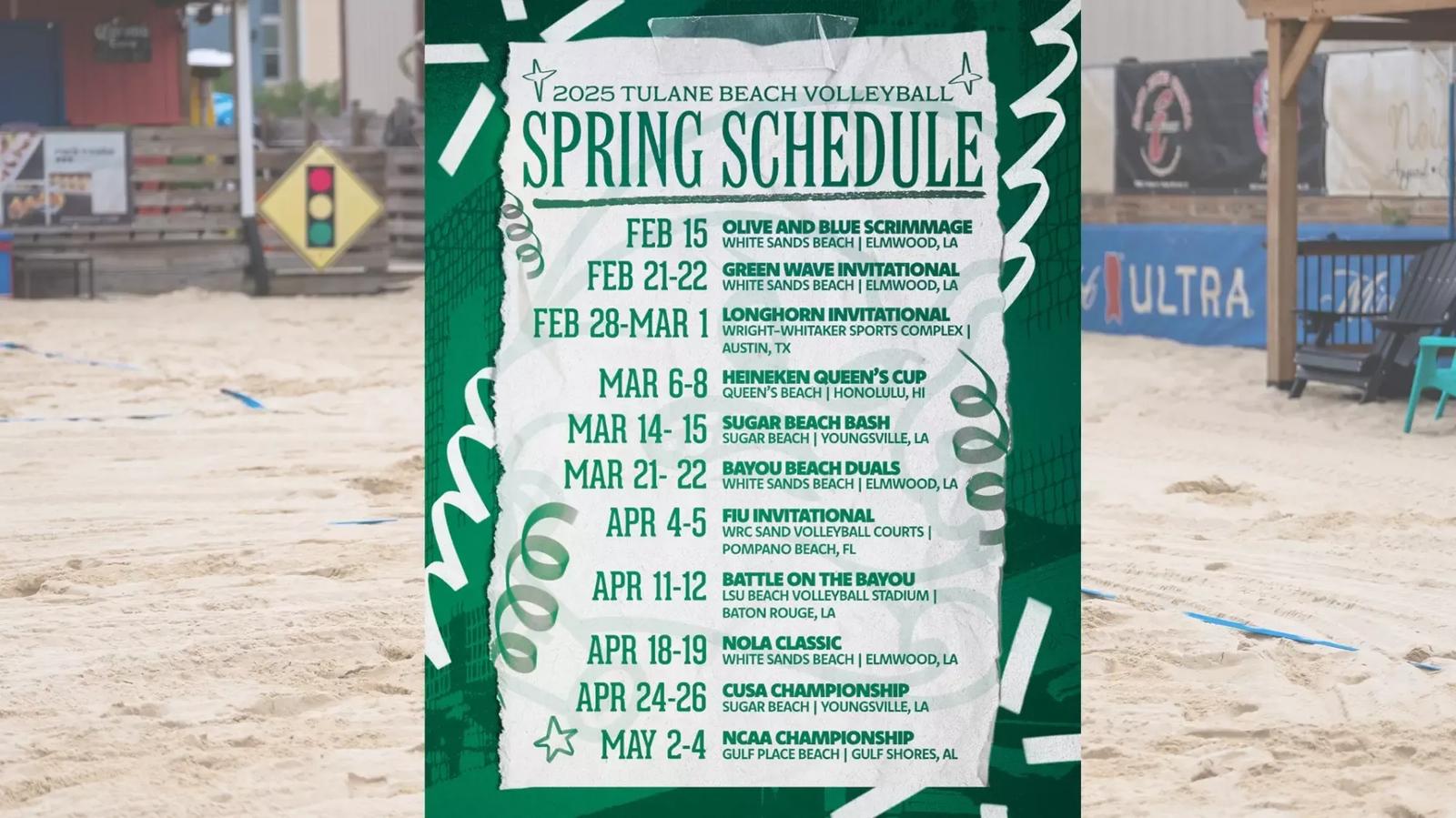 Beach Volleyball Unveils Spring Season Schedule Tulane University beach-volleyball-unveils-spring-season-schedule-tulane-university
