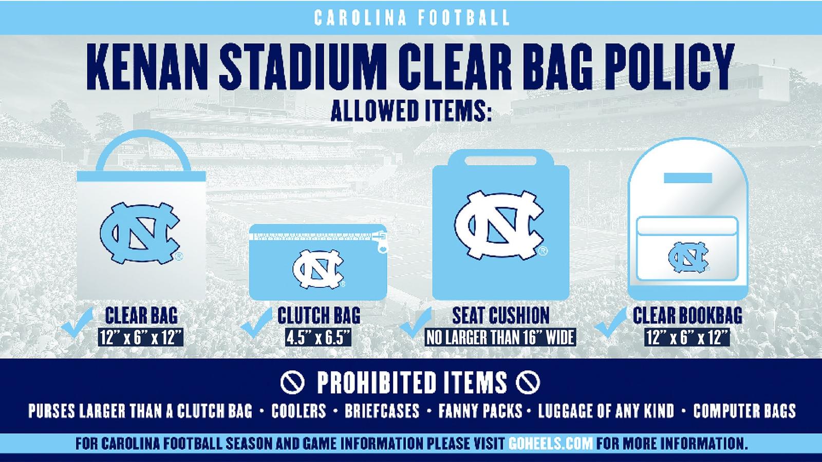 Carolina Athletics Clear Bag Policy - University of North Carolina ...