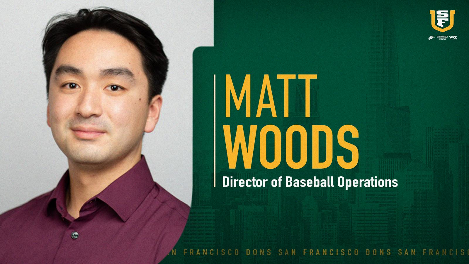 Mat Woots Matt Woods Named Director of Baseball Operations - University of San ...