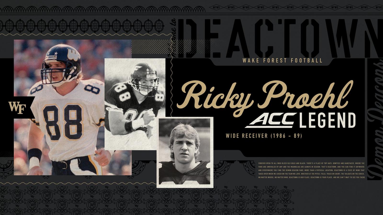 Ricky Proeh Ricky Proehl Named Wake Forest’s 2022 ACC Football Legend - Wake Forest ...