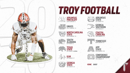 Trojans 2020 Football Schedule Released Troy University Athletics